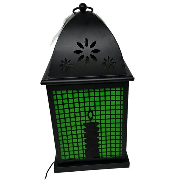 Halloween LED Skull Lantern Color Changing Light Candle Cutouts Purple Spooky - Picture 4 of 12